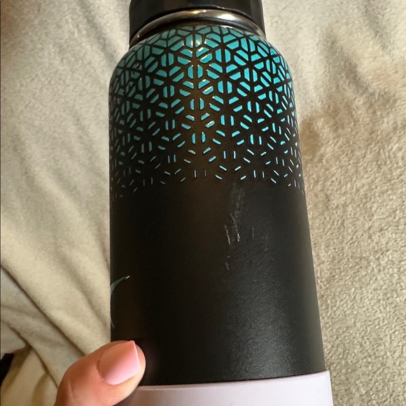 Reebok 32 oz Stainless Steel Water Bottle with Handle - Black/ Teal/ Purple - Picture 2 of 4